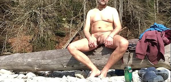  naturist having an orgasm in public
